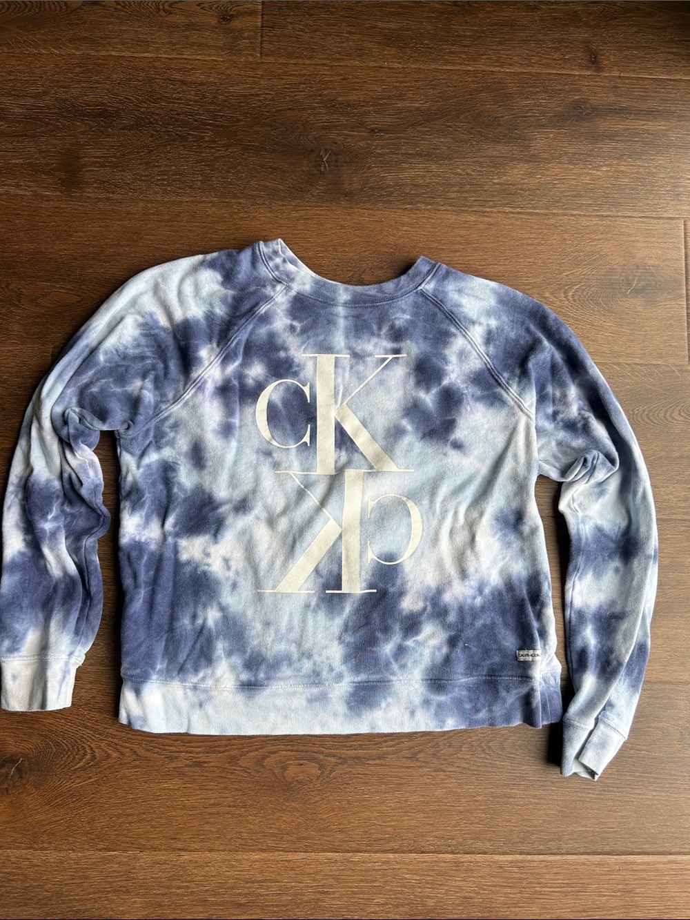 Calvin Klein Jeans Tie Dye Sweatshirt | Blue Tie Dye Sweatshirt | Calvin Klein